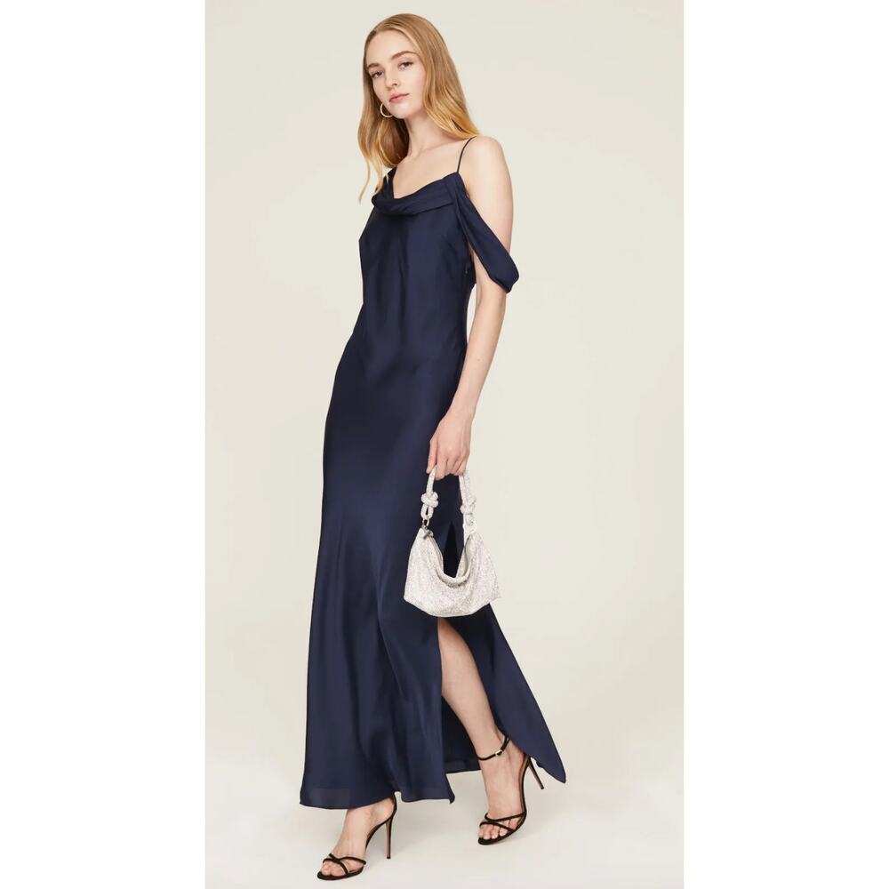 Fame & Partners Francois Blue Satin Gown